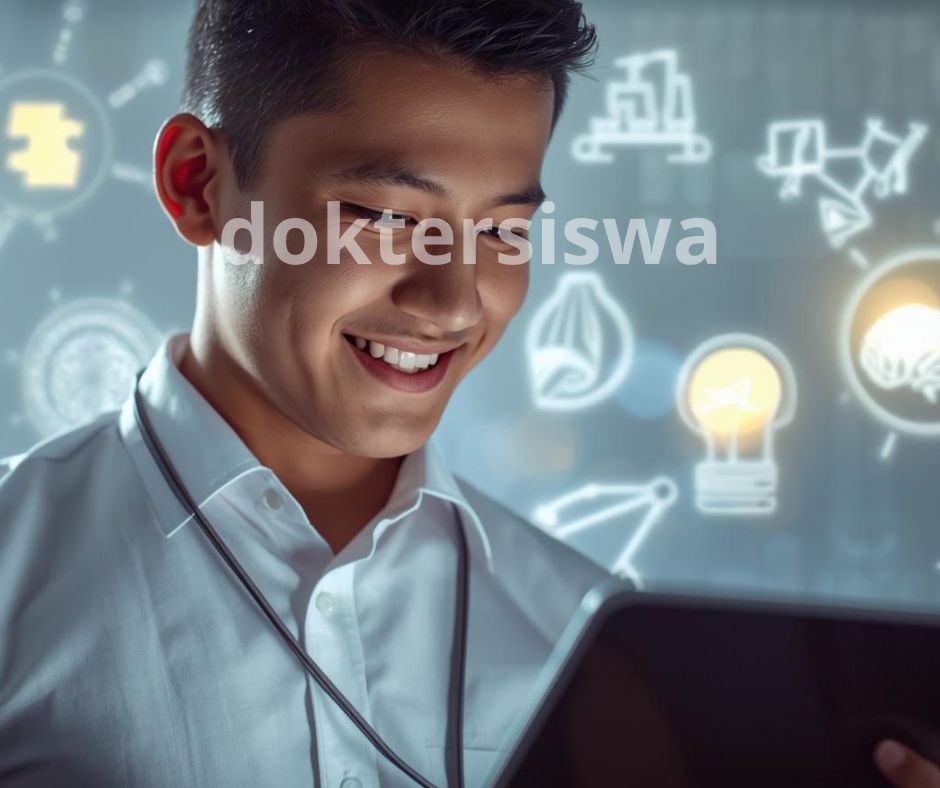 Teks ini tidak muncul di layar, tapi dibaca oleh mesin Google. Teks: "Siswa SMA Indonesia sedang mengerjakan tes psikologi minat bakat untuk menentukan jurusan kuliah, dengan latar belakang ilustrasi otak dan puzzle kepribadian