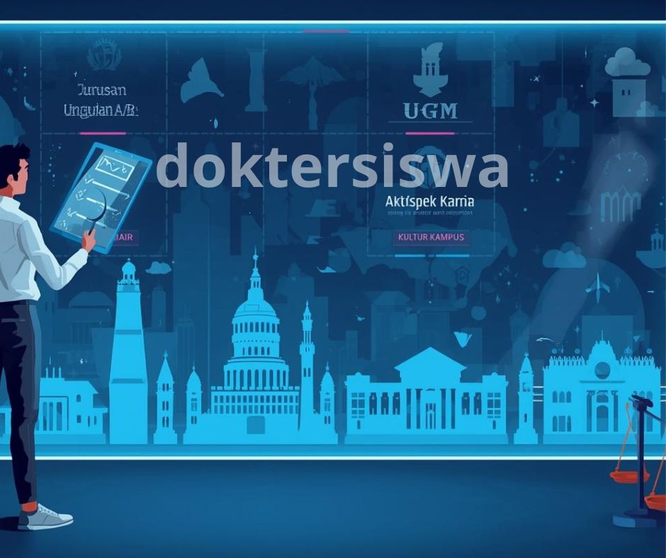 Ilustrasi siswa memilih PTN terbaik dengan checklist kriteria objektif (akreditasi, jurusan unggulan, prospek kerja), bukan hanya melihat popularitas kampus.